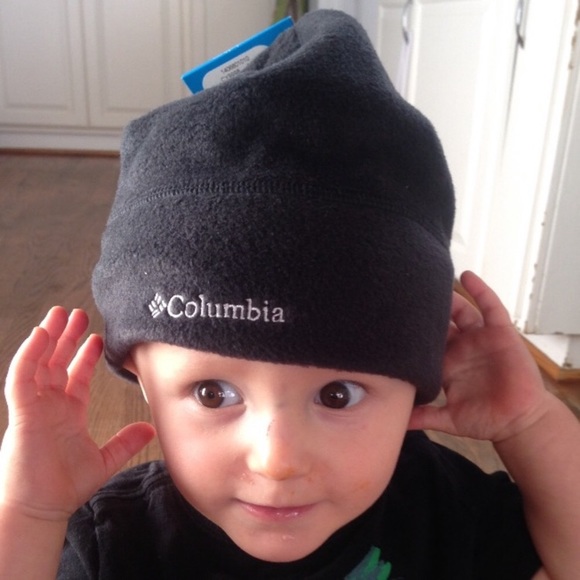 COLUMBIA Youth Black Polar Fleece Beanie - Picture 1 of 6